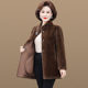 Mom's autumn and winter mink velvet coat, fashionable, middle-aged and elderly imitation fur thickened woolen coat for women 2024 new style