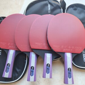 
Clearance processing 18 stars 20 stars table tennis racket with slight flaws professional grade single racket carbon long handle short handle beginner high elasticity