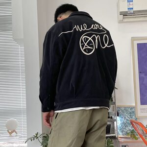 
Li Ning artist DFT co-branded Wade black brand men's loose sports cotton warm jacket AJMR087