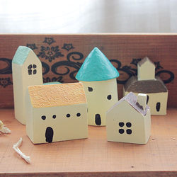 Mediterranean Style Zakka Resin European-Style Small House Ornaments Micro Landscape Decoration Materials DIY Mini Castle