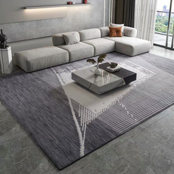 Carpet for Living Room, Light Luxury, High-End Gray, Simple Modern Villa Coffee Table Rug, Nordic Bedroom, Italian-Style Study, Three-Dimensional Carpet Surface