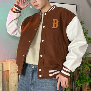 
MLB Official Warm Cotton Jacket Men's Women's Baseball Jacket Couple Loose Sportswear Fashionable Cotton Jacket