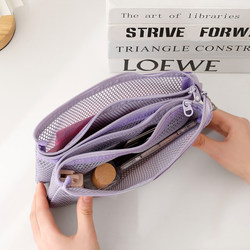 Large-Capacity Partitioned Makeup Storage Bag, Women's Portable Lipstick Touch-Up Bag, Small Miscellaneous Bag, Portable Travel Toiletry Bag