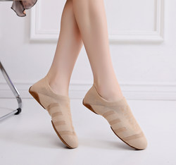 Jazz Dance Soft-Soled Practice Shoes, Cheerleading-Specific Dance Shoes, Low-Heeled Fly-Knit Yoga Aerobics Dance Shoes