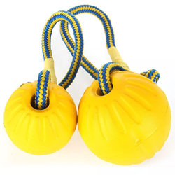Pet Dog Training Ball Eva with Rope Ball Elastic Solid Ball Training Fun Interactive Stress Relief Toy Ball