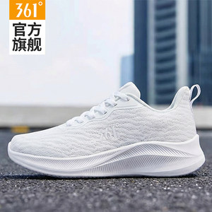 
361 Women's Shoes Running Shoes 2026 Spring and Summer New Breathable Lightweight Casual Shoes Women's Shock Absorbing White Sports Shoes