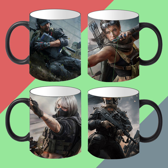 
Delta Action Game Custom Peripheral Heating Color Change Ceramic Mug Coffee Cup Water Cup Spot