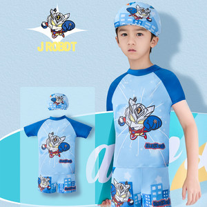 Children's swimsuits, boys and children split cartoon swimsuits and swimming trunks 2025 new hot spring bathing medium and large children's baby style