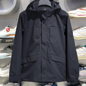 Li Ning sports trench coat men 2024 autumn new water -proof water -proof can be removed from hooded leisure jacket AFDUA07
