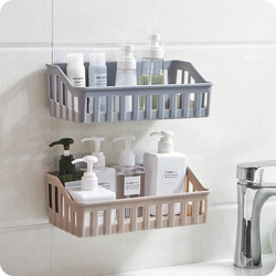 Bathroom Storage Rack, No-Drill Storage Shelf Box for Toilet, Washroom, Kitchen, Wall-Mounted Plastic Shelf