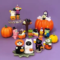 Zakka Japanese-Style Cat Halloween Cute Bat Tree Small Ornament Desk Decoration Quirky Gift for Friends