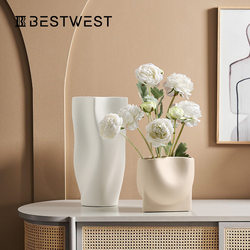 Nordic i style simple irregular ceramic vase ornaments home decoration living room flower ware