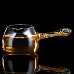 Mid-Autumn Festival gift high-end gold foil crystal glass fair cup male cup Kung Fu tea