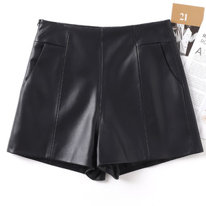 
Haining Genuine Leather Pants Women's 2025 Autumn New Shorts High Waist Slim A-Line Straight Pants Wear Casual Boot Pants
