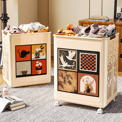 Dirty Laundry Basket, Dirty Clothes Storage Basket, Household Laundry Basket, High-Looking Bathroom Foldable Large-Capacity Storage Basket