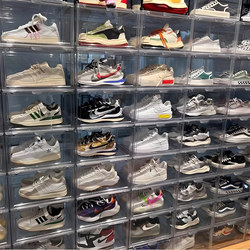 Aj Shoe Box Storage Box Sneaker Anti-Oxidation Shoe Cabinet Transparent Shoe Storage Plastic Space-Saving Trendy Shoe Wall Collection