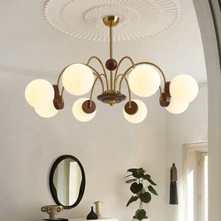 Medieval-Style Living Room Chandelier, American Retro Cream-Style Magic Bean Restaurant Chandelier, Bedroom Study Lamp, Tea Room Chandelier