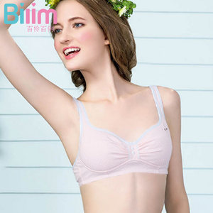 Bai Lingbaili thin pure cotton girl no steel circle brahopenic development period junior high school high school students without sponge student underwear