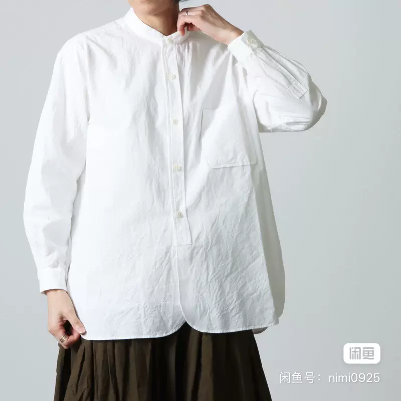 yaeca WRITE STAND COLLAR SHIRT定番宽版衬衫-Taobao