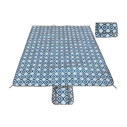 Ultrasonic Picnic Mat, Lake Blue Patterned Picnic Mat, Machine Washable Moisture-Proof Mat, Spring Outing Camping Mat