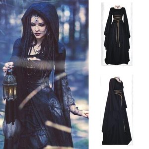 
Foreign trade popular women's clothing wish new long-sleeved round neck women's dress Halloween costume medieval robe for women