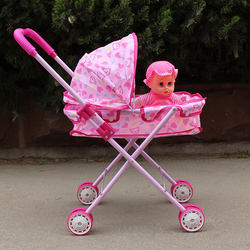 Children's Toy Stroller Doll Girl's Pretend Play Toy Stroller Toy Baby Stroller