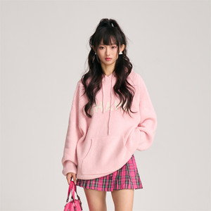 Shahd letter sweater knitwear hooded loose and casual
