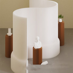 Eighteen-Panel Paper Screen, Simple Folding, Japanese-Style, for Living Room, Office, Room Divider, Background Wall, Curved Partition, Self-Installation