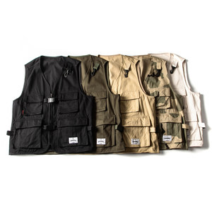 Japanese retro foreign wearing military fan functional tactical vest men's tide brand INS loose shoulder vest work jacket