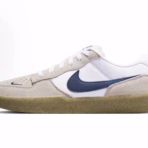 Nike SB Force 58 Canvas Suede Versatile Comfort Low Top Shoes Men and Women Grey White Blue
