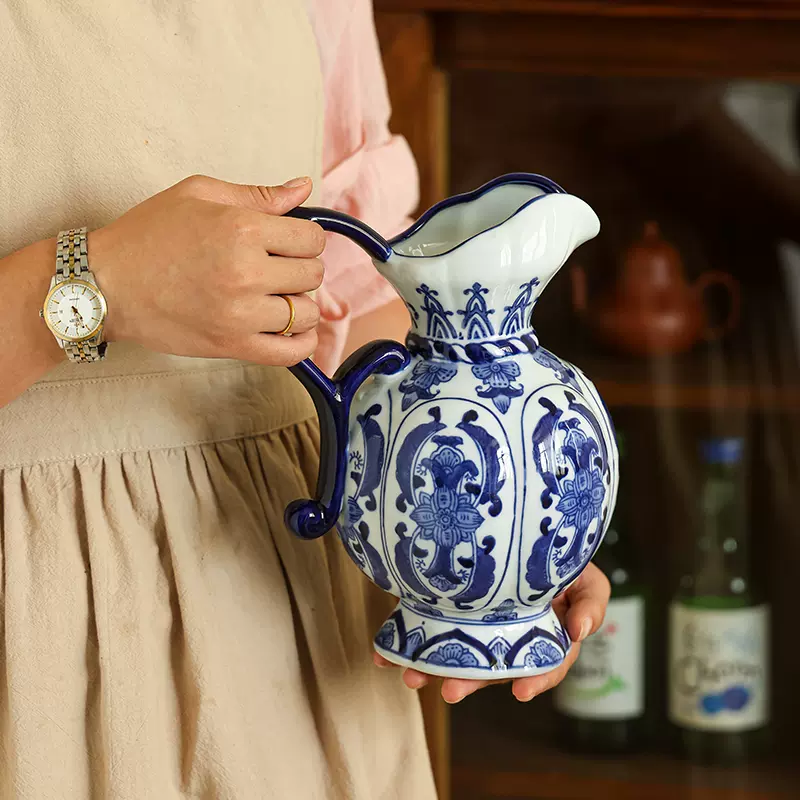 陶瓷器花瓶中式家居大号青花瓷瓶客厅电视柜装摆件陶瓷花瓶-Taobao