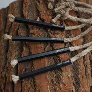 
hemp tinder new hexagonal aluminum tube fire hemp outdoor barbecue tool camping wax dip fire rope