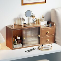 Cosmetics Storage Box Desktop Storage Rack Dressing Table Countertop Skin Care Product Box Storage Cabinet Table Display Shelf