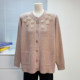 Mother's clothing, autumn and winter velvet cardigan tops, middle-aged and elderly women's clothing, loose and thickened one-piece velvet sweater women's jackets