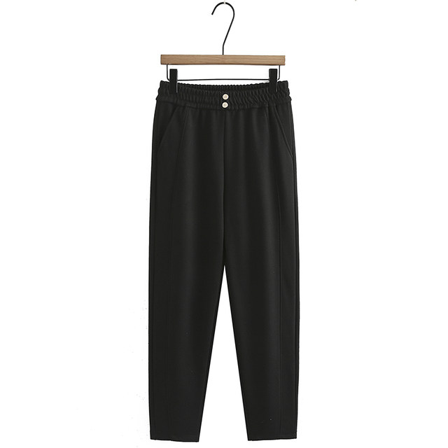 Middle-aged and elderly women's velvet pants women's thickened mom's pants plus size elderly winter pants grandma and old lady trousers