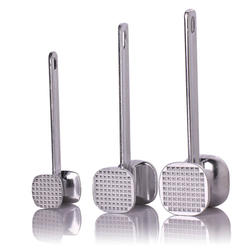 Household Double-Sided Meat Tenderizer, Aluminum Alloy Steak Hammer, Meat Loosening Hammer, Zinc Alloy Meat Hammer, Stainless Steel Meat Hammer, Meat Tenderizer