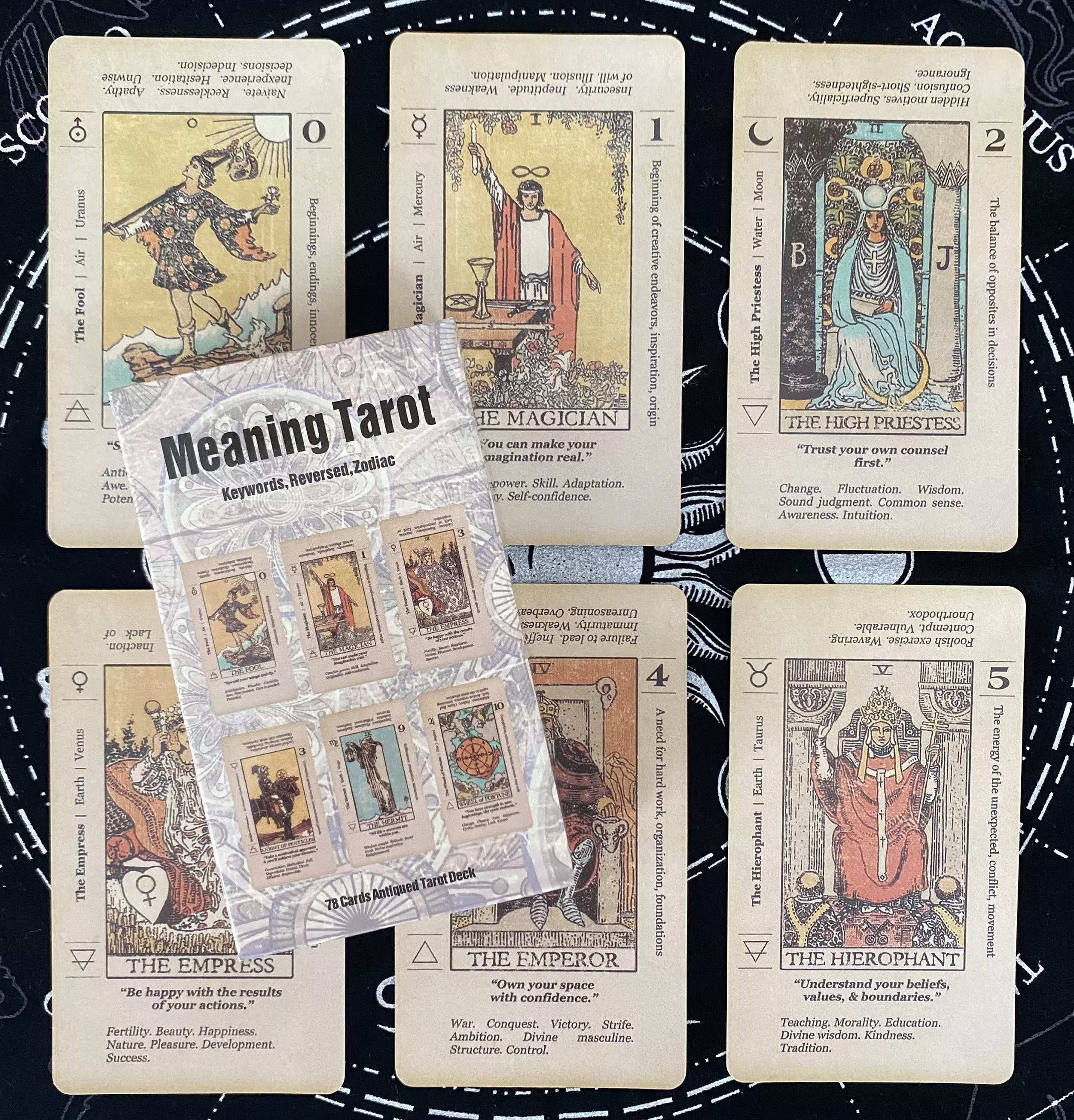 现货Meaning Tarot意义踏罗英文桌游卡牌78张适合新手塔