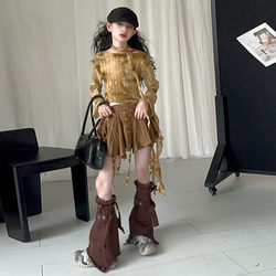 Girls' jazz dance clothing, sand dune wasteland style clothing, children's jazz hip-hop girl group performing street dance, children's trendy clothing