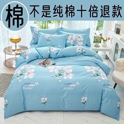 Pure Cotton Four-Piece Set 2026 New Model All-Cotton Bed Sheet Duvet Cover Nantong Home Textiles Internet Celebrity Style Bedding High-End