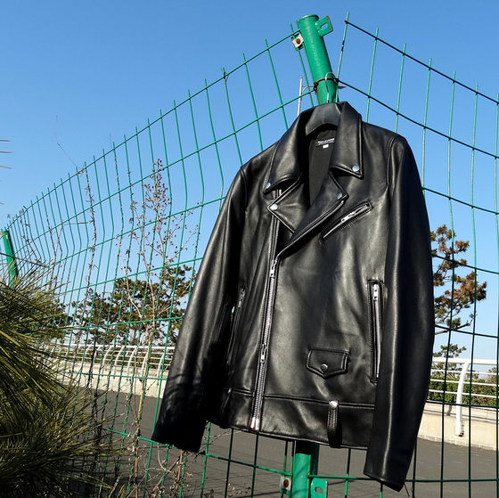 Japan JR slimon lapel locomotive Nissan Hardware imported cotton leather leather leather clothing man
