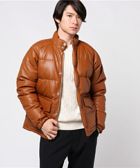 [Imported Sheepskin from Italy] Japanese version of Kimura genuine leather down leather bread suit for men and women the same style
