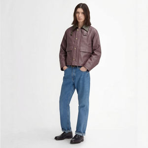 
Sold at a loss [English style fishing and hunting workwear] ultra-short lambskin genuine leather jacket for men and women