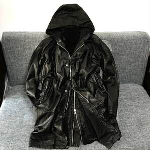 
Japanese Nishikawa calfskin soft vegetable tanned three-dimensional tailoring hooded coat mid-length windbreaker for both men and women