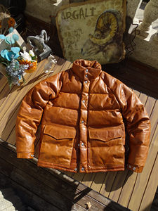 Magpi down jacket [Men and Women's Pass] Japanese Kimura Takuya leather jacket
