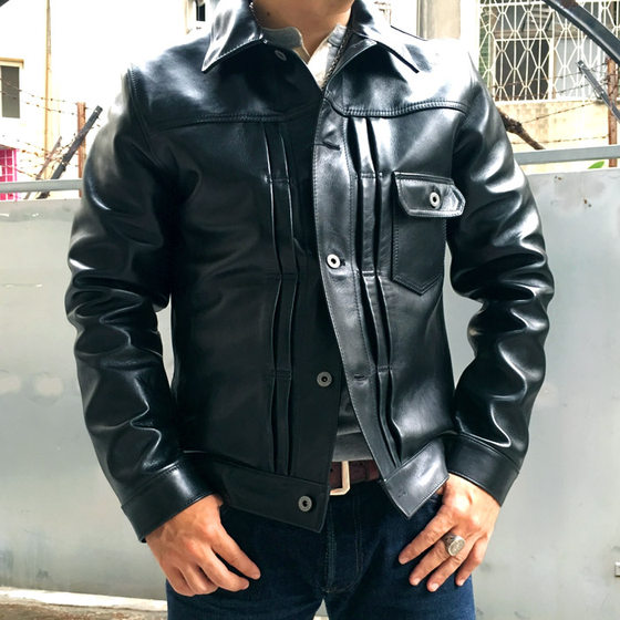 Sonny's bottom price sharing Japanese version improved classic 506xx denim jacket leather jacket leather leather coat men
