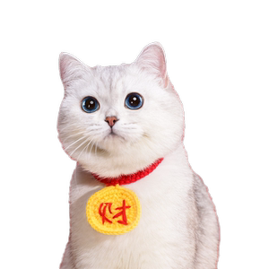 
Cat collar, pet scarf, decorative kitten and dog, cute braided bow, Christmas ornament, cat necklace