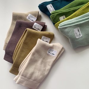Spring and Autumn Horse Cotton Pima Morandi Basic Socks Japanese Pure Cotton Socks for Men and Women Couples Middle Tube Socks