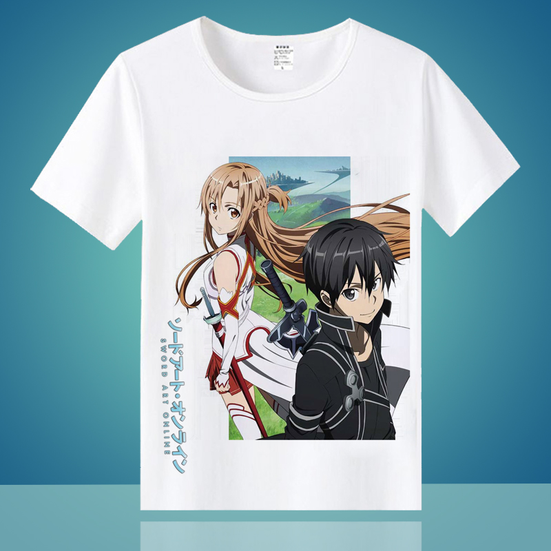 ソードアート・オンライン Tシャツ - キリト＆アスナ アニメ