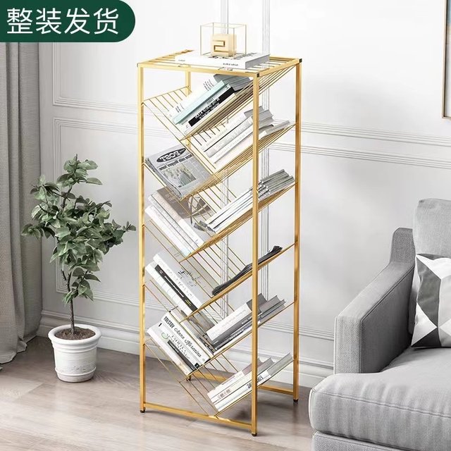 Small Layered Book Rack Simple Bookshelf Minimalist Floor Multi-layer Storage Rack Accessible ...