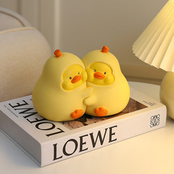Never Separated Pear Hug Duck Healing Cute Desktop Ornament Couple Anniversary Best Friend Birthday Gift for Girls
